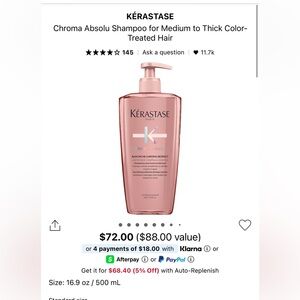 Kerastase Chroma Absolu Shampoo For Medium to Thick Hair